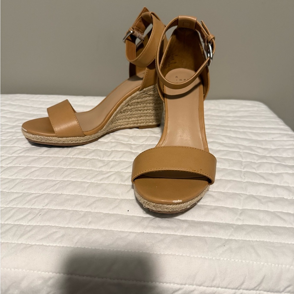 Tan Wedge Sandals